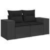 VidaXL Salon de jardin 5 pcs avec coussins noir résine tressée 3326716