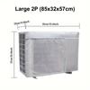 Silver Air Conditioner Cover Multisize Sunscreen Cover New Waterproof Dust Cover  Outdoor