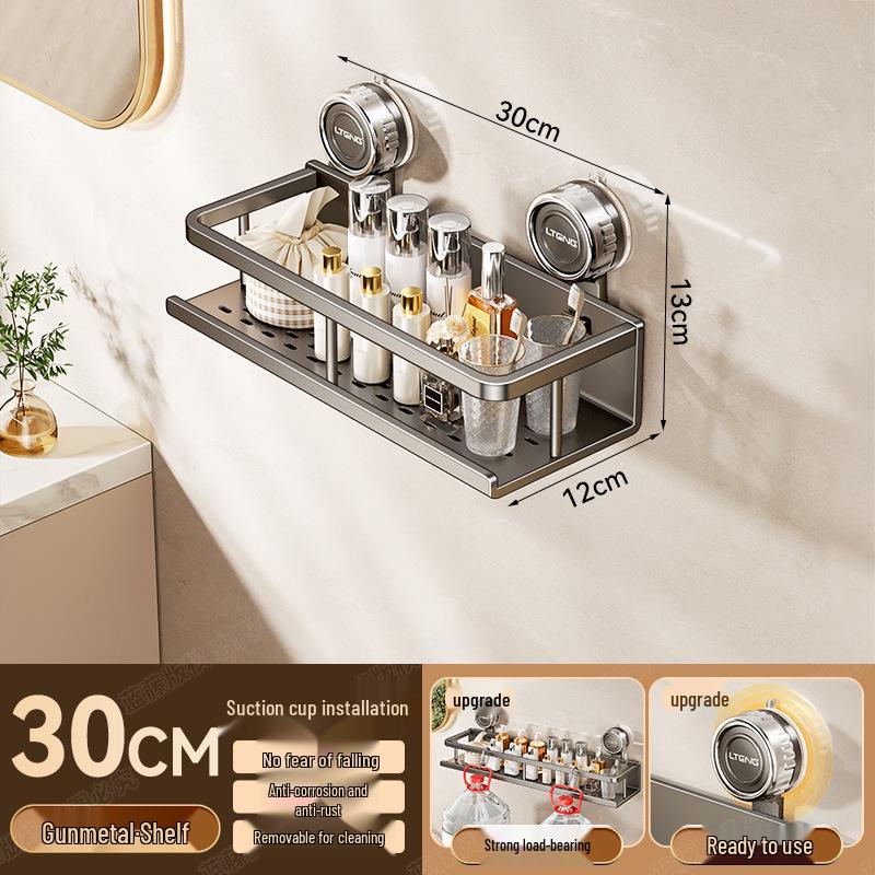 Настенная алюминиевая полка для полотенец и ванной комнаты на присосках