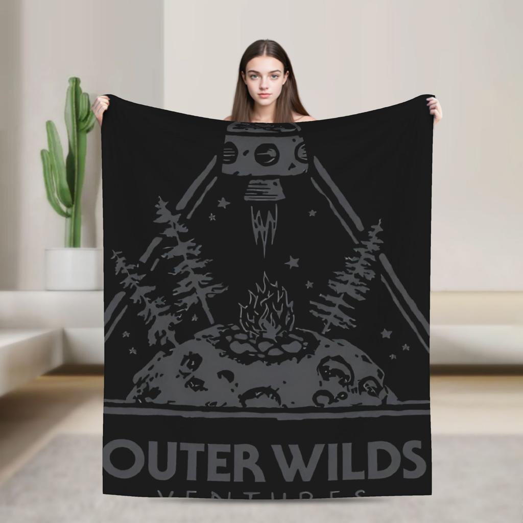 Outer Wilds Hearthian System Map Plush Blanket Kids Adult Flannel Throw Blanket For Couch Bed Warm Soft Bedspread Gift Idea