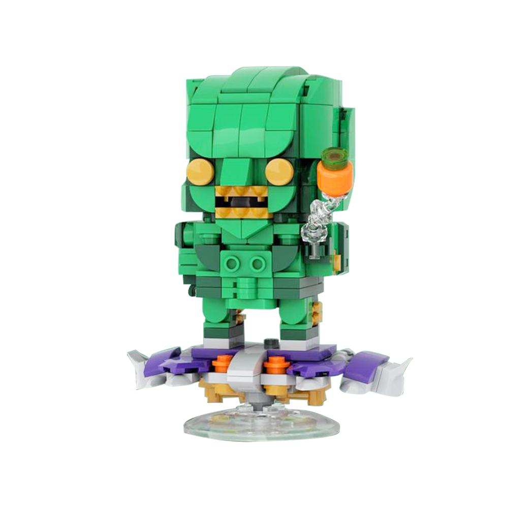 MOC Злодей из фильма Зеленый Гоблин Brickheadz Модель из строительных блоков Набор кубиков Фильм Аниме Монстр Пауки Игрушки Для Детей Подарки на День Рождения