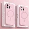 Чехол из жидкого силикона для iPhone 17 16 15 14 13 11 12 Pro Max Plus Mini Air Для Magsafe Магнитная Беспроводная Зарядка Мягкая Крышка funda