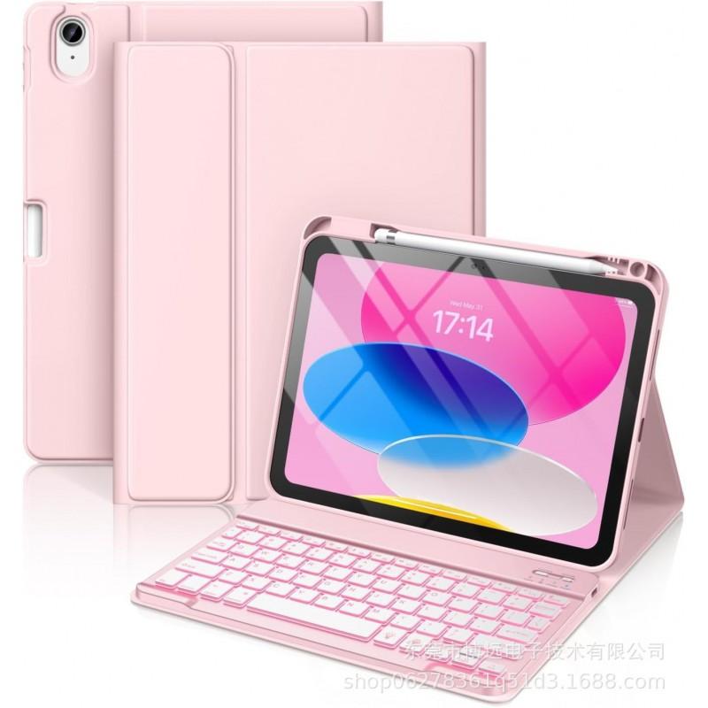 Беспроводной Bluetooth-чехол-клавиатура с подсветкой клавиш, слотом для стилуса, для iPad 10-го поколения 10,2 дюйма, Air 4/5/6/7, Pro 11