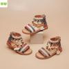 Girls Ethnic Style Sandals Summer Princess Shoes Tassel Soft Bottom Beach Shoes