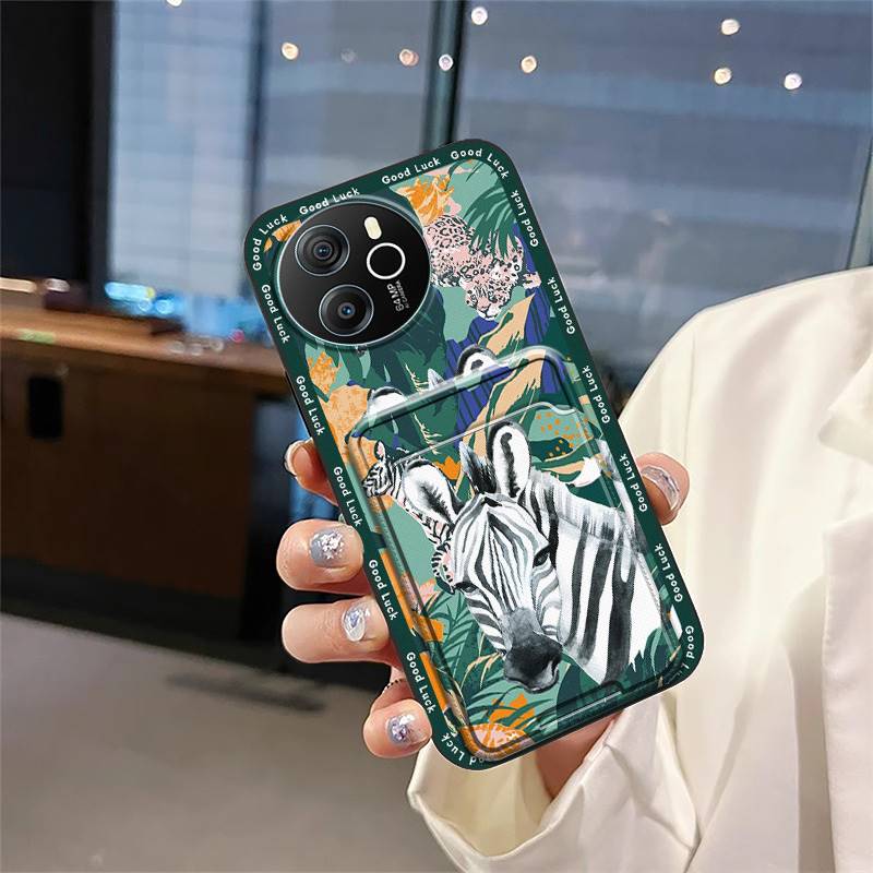 TPU Full Wrap Phone Case For Blackview Shark8/Oscal Tiger12 Card Slot Cartoon Silicone Cover Soft Case Anti-knock Cute