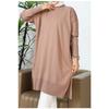 Mink Crew Neck Thin Mercerized Loose Knitwear Tunic