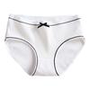 Women Panties Thread Bow Decor Mid Waist Elastic Cotton Underpants Seamless Max