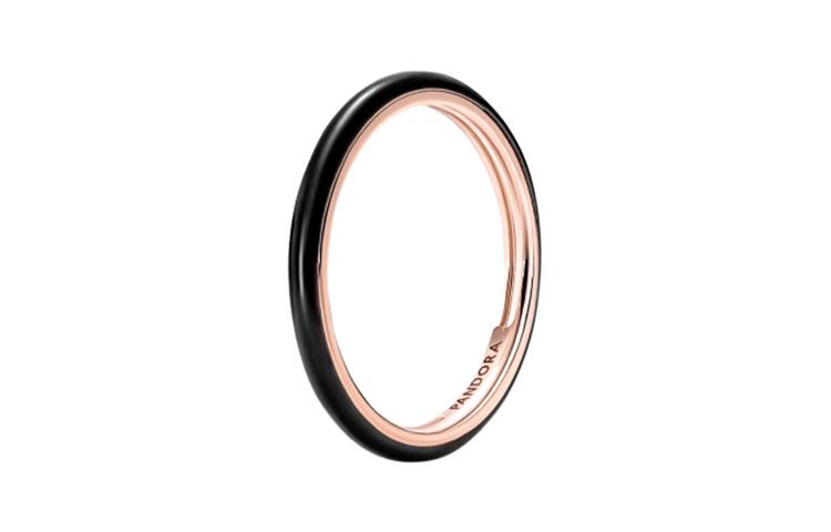 Pandora Кольца с покрытием Rose Gold Унисекс Черные 189655C01