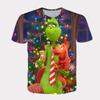 New 2025 Christmas Cartoon Green Fur Monster 3D Printed Men  Short Sleeve Grinch