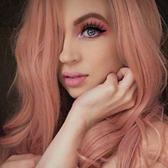 Розовый вьющийся длинный парик с центральным пробором для женщин, искусственные волосы для косплея, шиньон для вечеринки