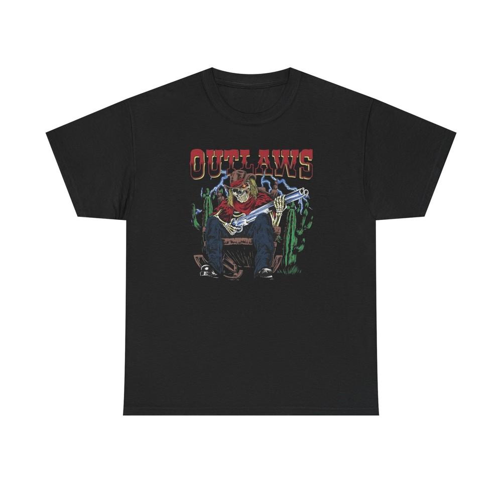 Outlaws Shotgun Ретро Графическая Футболка Унисекс Плотный Хлопок Новая Подарок Унисекс Футболка - Мужская Летняя Хлопковая Графическая Футболка