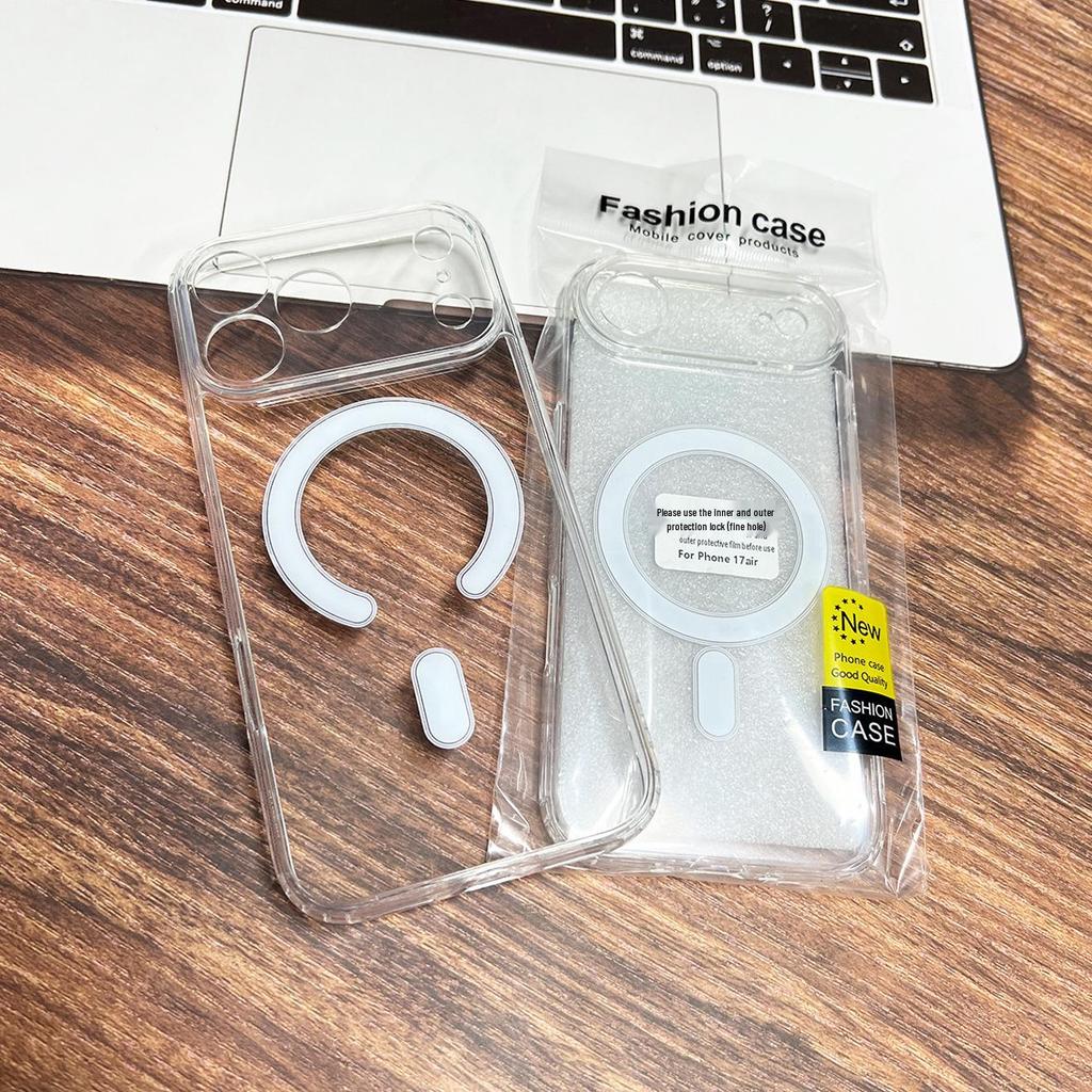 Магнитный чехол MagSafe для Apple iPhone 17 Pro Max, 15 отверстий, акриловый защитный чехол