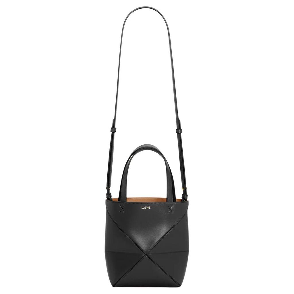 Loewe Puzzle Fold Tote Mini Black Men Tote_bags A657V25X01-1100