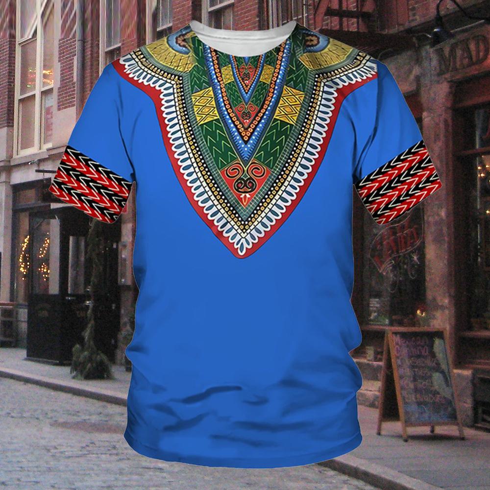Мужская футболка Dashiki, африканская одежда, традиционная одежда, повседневная уличная одежда с короткими рукавами, винтажные футболки большого размера