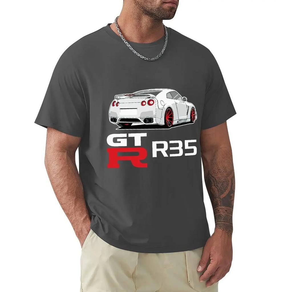 Skyline R35 GTR Jdm Japanese Car Drift T Shirt Harajuku Short Sleeve T-shirt Cotton Graphics Tshirt Tops