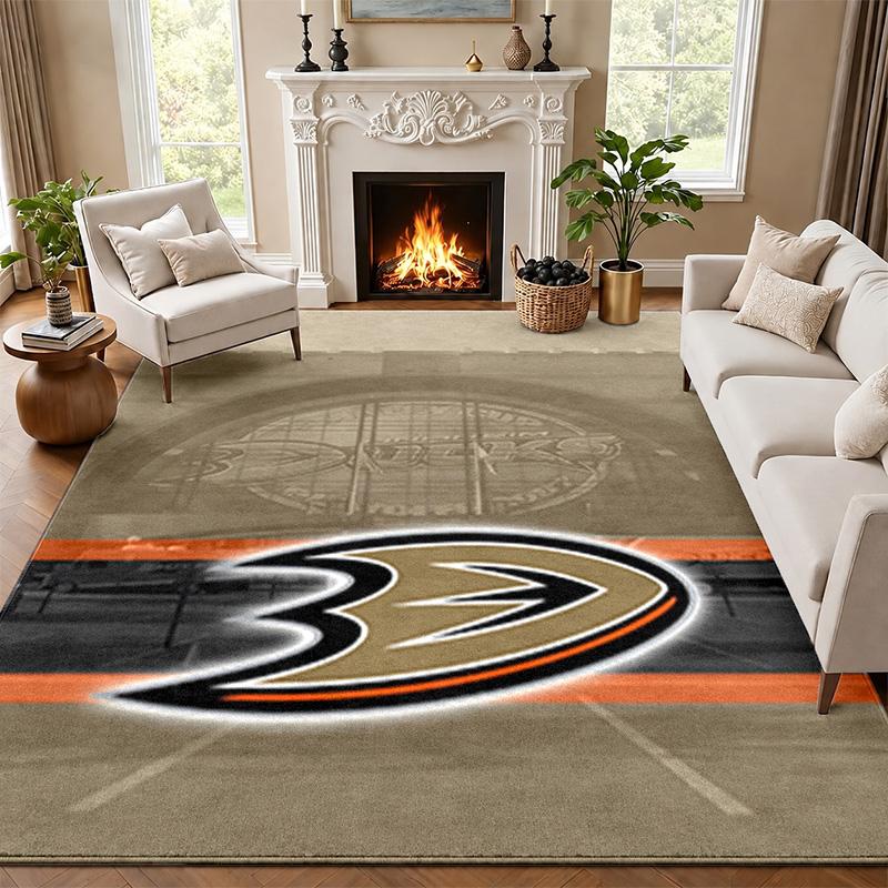 Anaheim Ducks Carpet Door Mat for Living Room or Bedroom Protective Mat Under Chair Office Decoration Christmas Gift Birthday Present