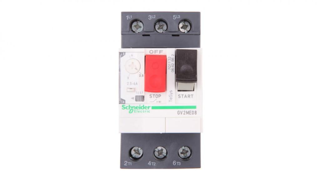 Tesys Deca Motor Circuit Breaker 3P 1.5Kw 2.5-4A Gv2Me08