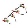 2PCS Christmas Headband Fairy Style Lightweight Comfortable Reindeer Hair Hoop for Party Cosplay