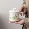 Ceramic tea cup Office personal tea cup mug with lid Water cup Corporate event souvenir