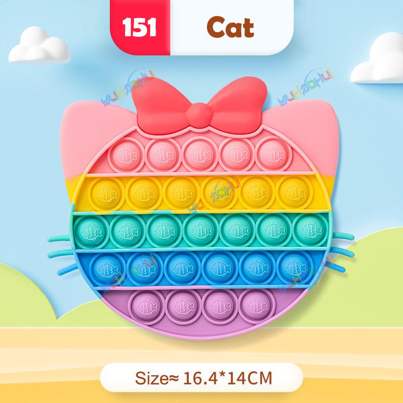 Радужный Поп Пуш Пузырь Непоседа Игрушки Антистресс для Взрослых Детей Особые Потребности Сенсорные Игрушки Интерактивные Игрушки для Детей