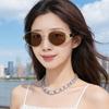 Retro Money Style Metal Oval Sunglasses Women 2026 New Sunscreen UV Protection Hong Kong