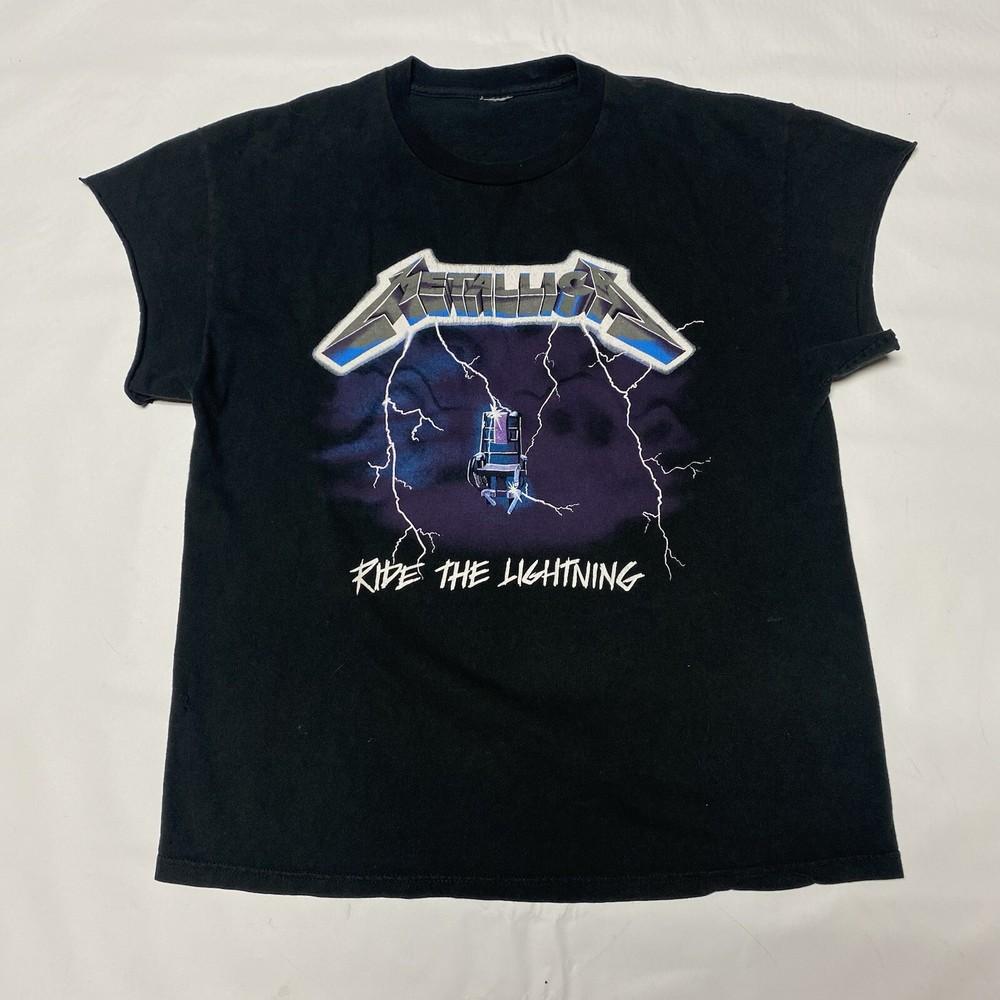 Винтажная футболка Metallica Ride The Lightning 1994 года, размер Large, Giant, двусторонняя, футболка 90-х, унисекс