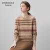 KEMEN BOKKA 2025 Осень/Зима Женский кашемировый свитер с жаккардовым узором Fair Isle