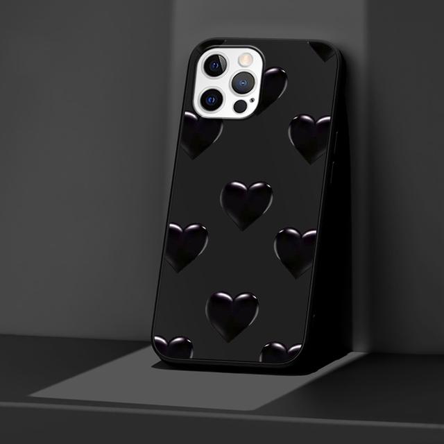 Чехол Love Heath для Apple Iphone 14 11 13 12 Pro Max Xr 7 8 +Se 2020 Xs 6 6s Plus 5 5S, милый роскошный черный силиконовый чехол для телефона