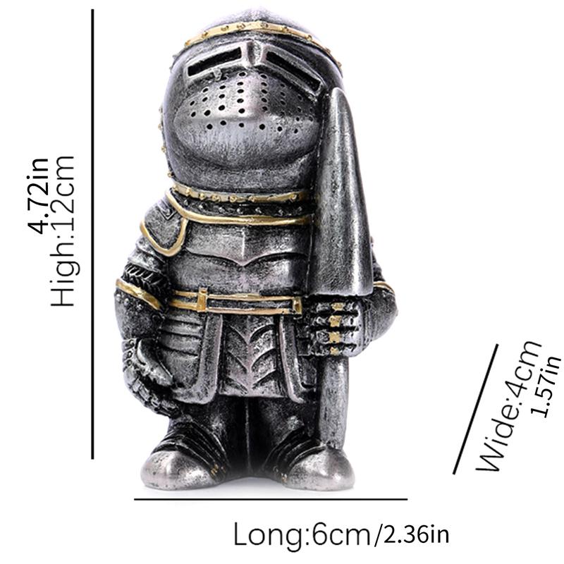 Гном орнамент статуя украшение для двора сад гоблин солдат рыцарь стража статуэтка доспехи миниатюрная скульптура украшение