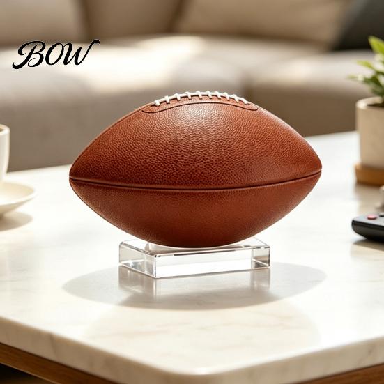 Sports Ball Display Shelf 2/4Pcs Acrylic Football Stand, Clear Signed Rugby Holder, Memorabilia Stand Showcase Rack for Fan Room Decoration Holder