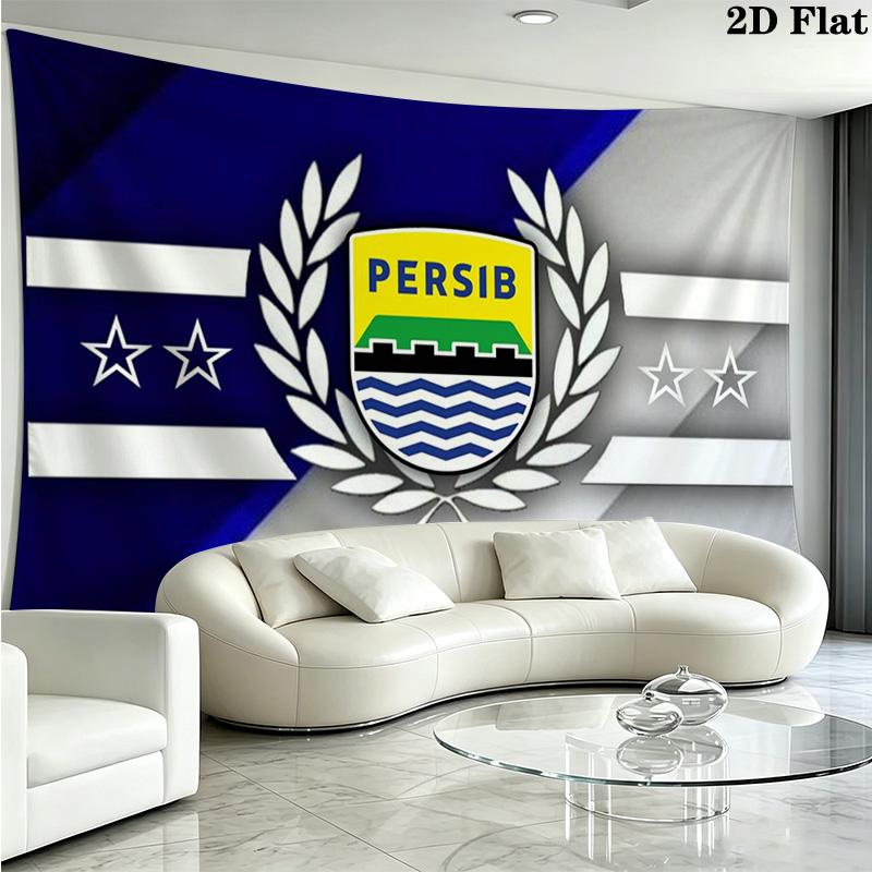 Persib Bandung Wall Tapestry Aesthetic Wall Hanging Printed Fabric Blanket Decorative Tapestries for Bedroom Living Room Home Decor