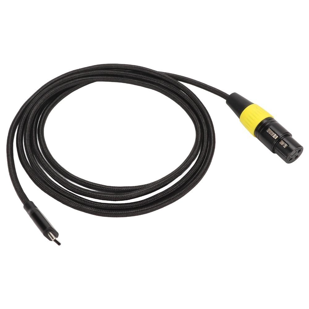 Flexible Type C Male to XLR Female Cable 3 Pin XLR USB C Microphone Cable  For Phone