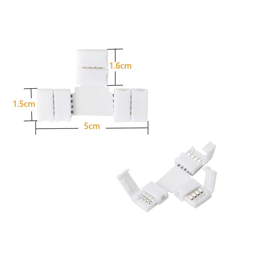 LED Strip Connector Kit For 5050 10mm 4Pin Includes 8 Types Of LED Strip Fitting
