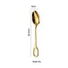 Столовые ложки Abay Gold из нержавеющей стали 304 с отверстием для подвешивания