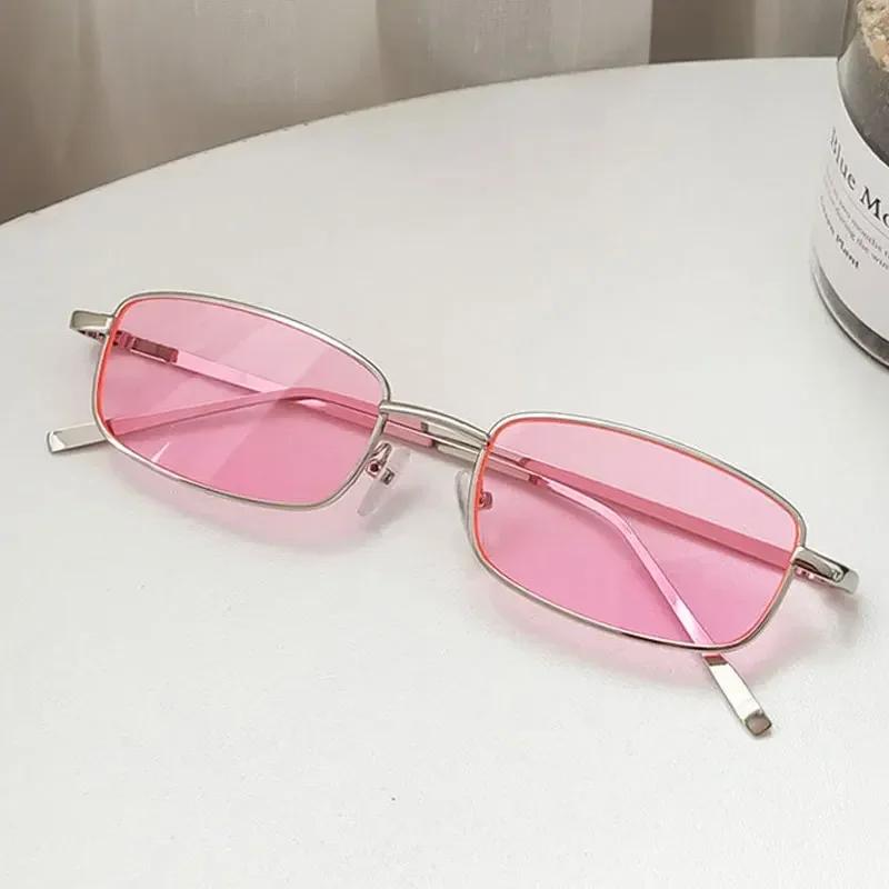 Small Rectangle Sunglasses Men Women Vintage Square Driving Sun Glasses Luxury Brand Metal Frame Eyewear Fashion