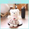 Cute Bear Plush Doll With Cherry Scarf And Skirt For Bag Decoration And Collectors
