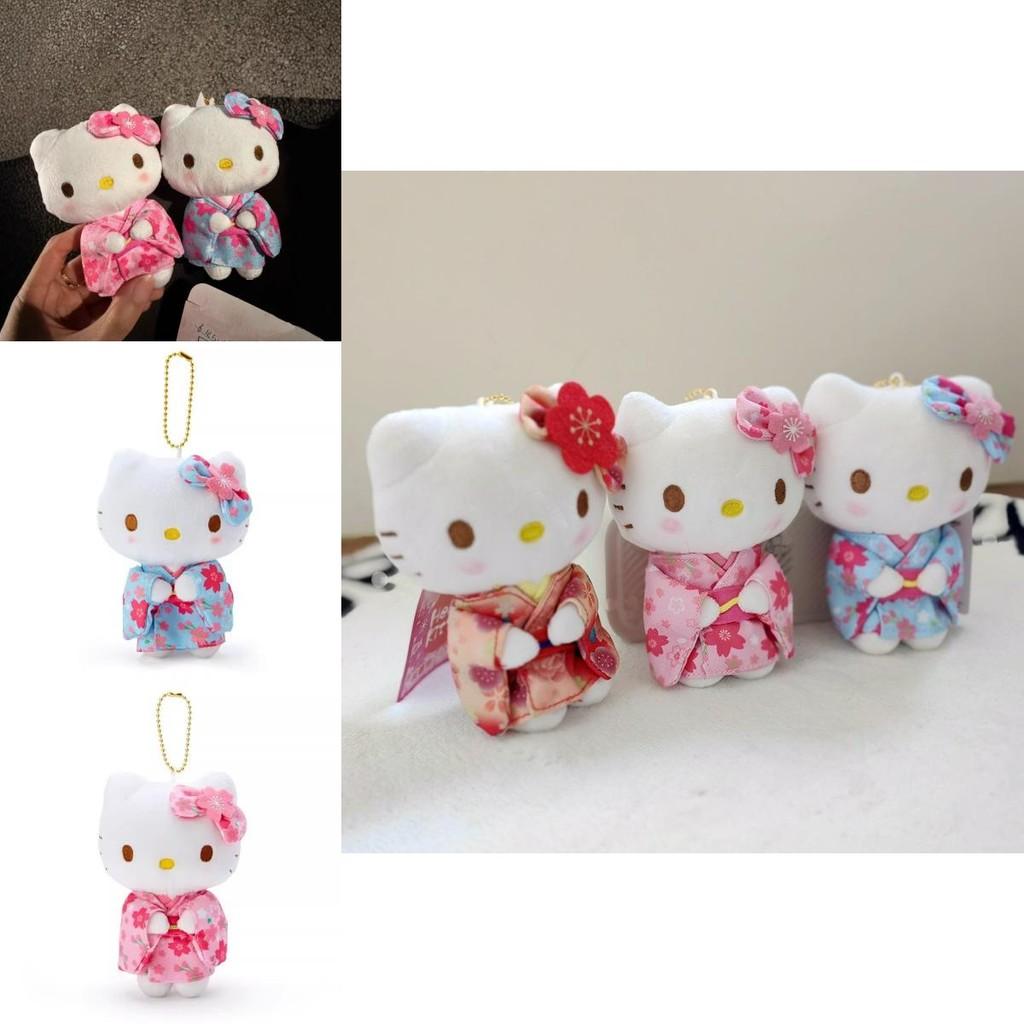 Очаровательный брелок-плюшевая кукла Hello Kitty с дизайном в японском кимоно, в нескольких цветах