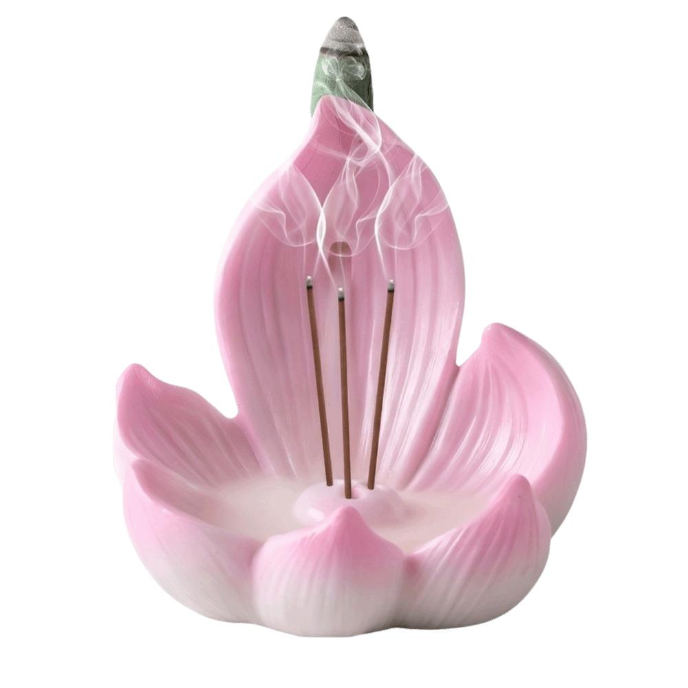 Resin Lotus Tabletop Incense Base Zen Chinese Style Lotus Incense Stick Incense Stick Burner Spa