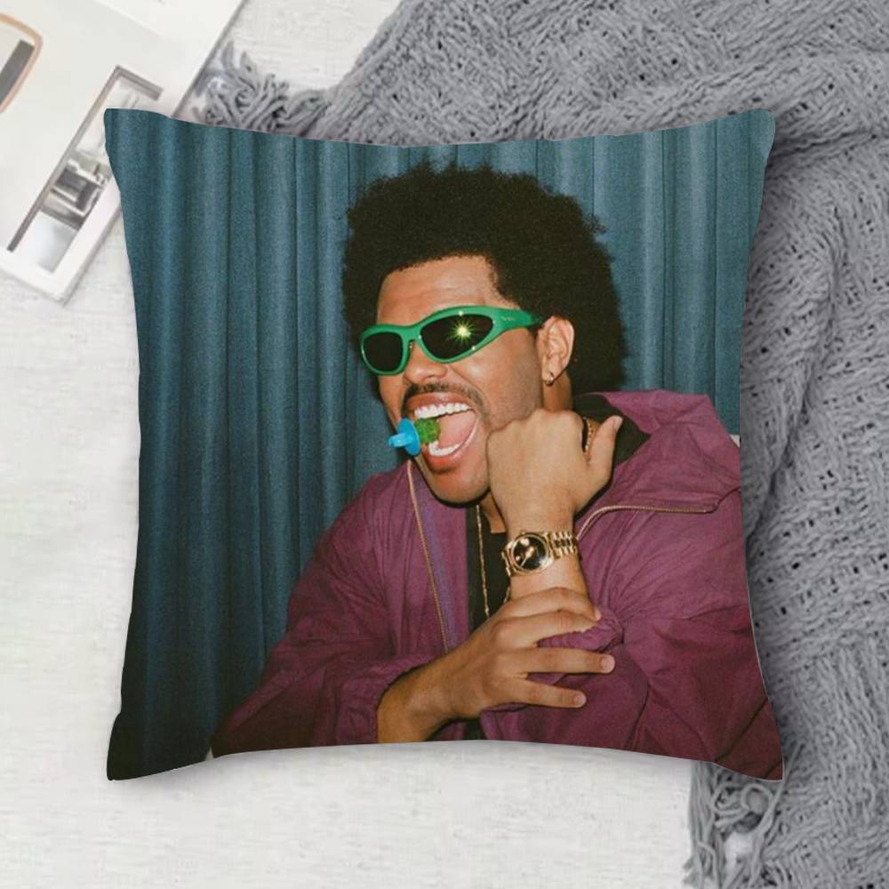Двусторонняя квадратная декоративная наволочка с принтом The Weeknd для дивана, гостиной, домашнего декора