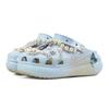 Crocs Crush Clog Spring Butterfly Letter EVA Butterfly Deconstructed Natural Fresh Pearl Decorative Buckle Hole Shoes Unisex Light Blue