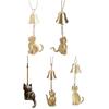 Bronze Finish Kitten Shape Wind Chimes with Durability Nylon Cords Perfect Gift for Kitten Lover Home Decoration