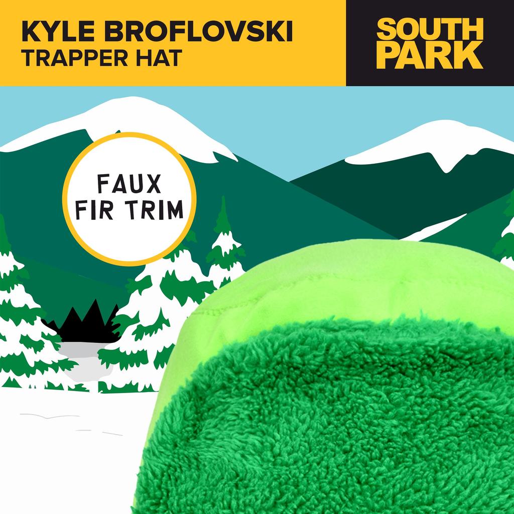Concept One South Park Кайл Брофловски Акриловая Косплей Шапка-ушанка Зеленая Один Размер Подходит Всем