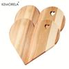 Разделочная доска в форме сердца из акации 1/2 шт. Безопасная для пищевых продуктов Блюдо для хлеба и сыра с вырезами в форме сердца Мультипраздничная