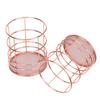 2Pcs Rose Gold Desktop Storage Basket Hollow Design Storage Container  Chopsticks Container