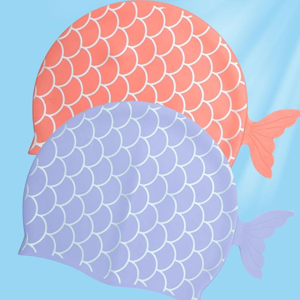 Waterproof Children Swimming Cap Soft Silicone Swim Pool Hat Girls Swim Hat  Children