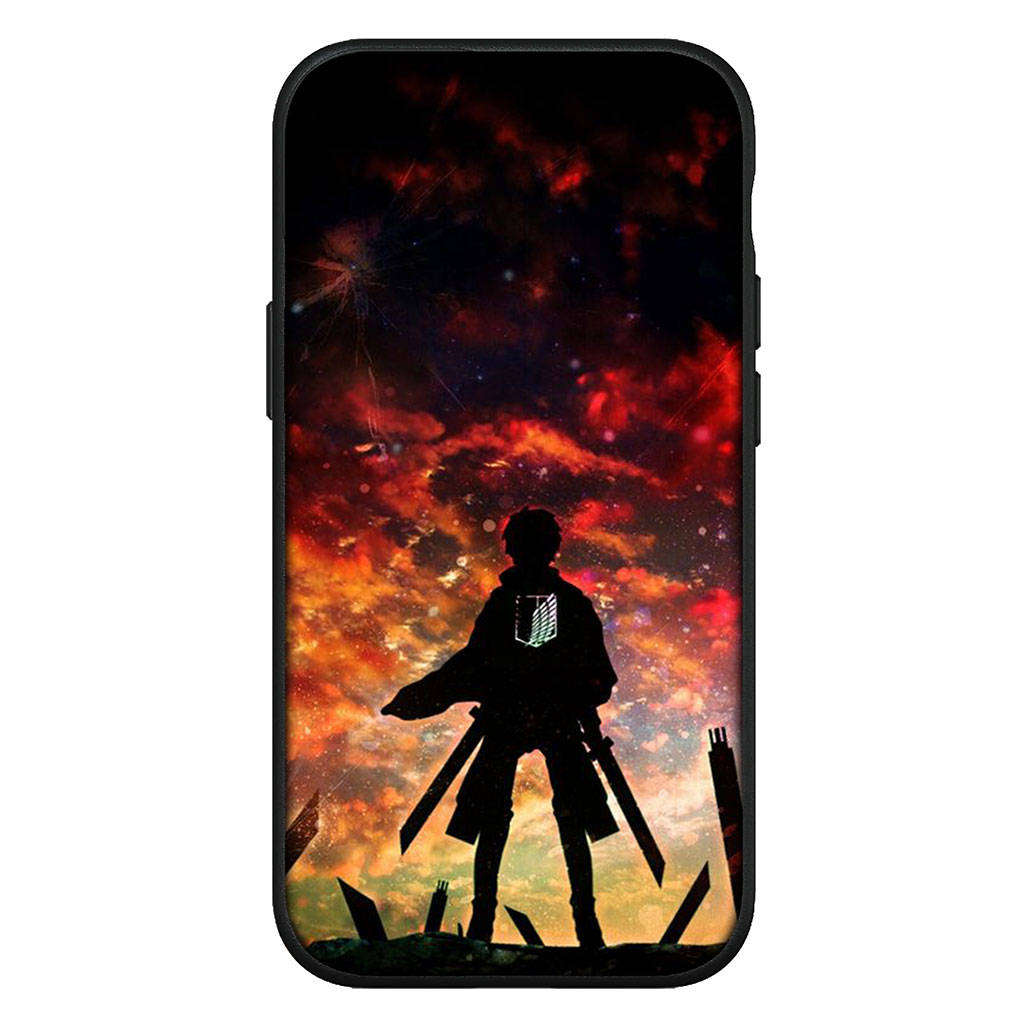 Для iPhone 16 15 Xiaomi Redmi Note 14 13 12 11 Pro Max X 8 16e Samsung Galaxy S25 S24 S23 Moto OPPO Huawei Levi Eren Jaeger Атака титанов логотип чехол