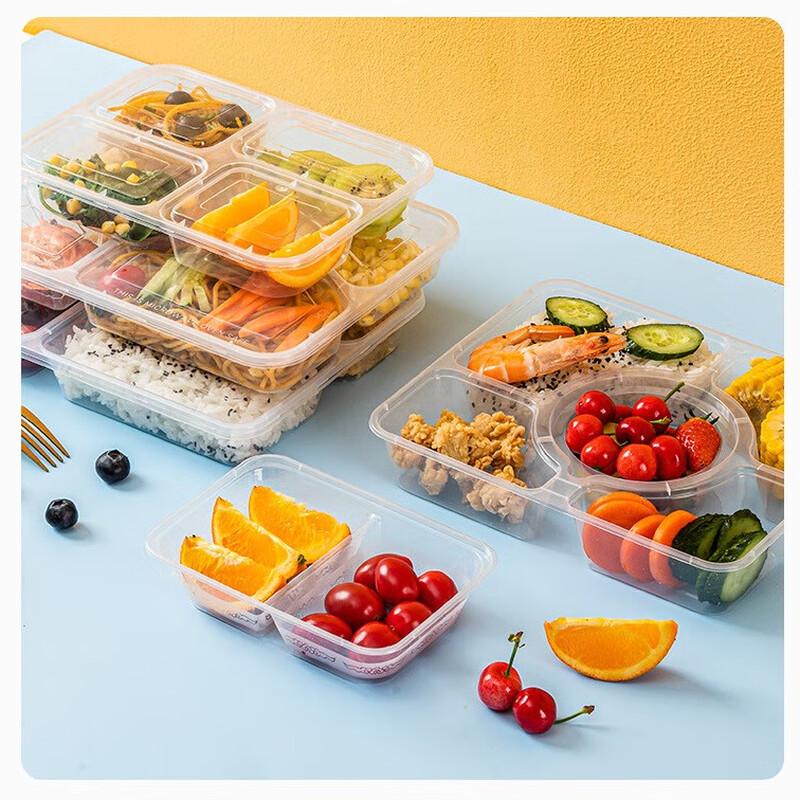 Ronghe Disposable PP 4-Compartment Meal Prep Containers