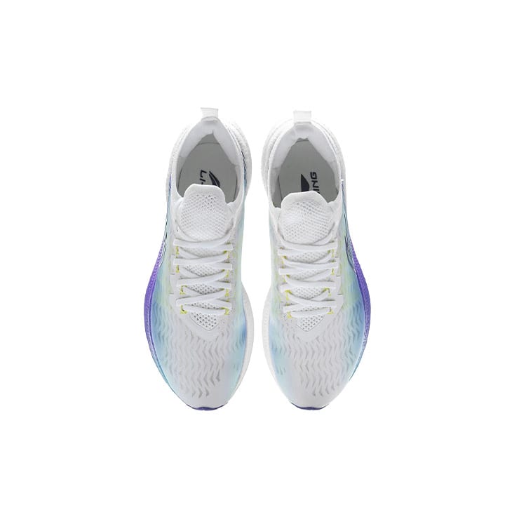 Мужские беговые кроссовки Li Ning Feidian Discovery, низкие, Белый/Неоновый синий Фиолетовый/Зеленый ARMR005-3