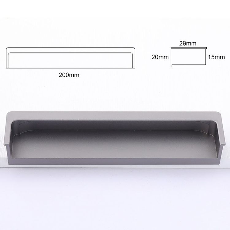 Aluminum Alloy Wardrobe Cabinet Sliding Door Drawer Embedded Hidden Button Handle Slotted Invisible Cabinet Door Handle