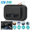 QC3.0 Dual USB Car Charger Socket USB Charger Adapter 3.1A 12V/24V Car Usb Splitter Outlet Power Adapter for Camper Truck Boat